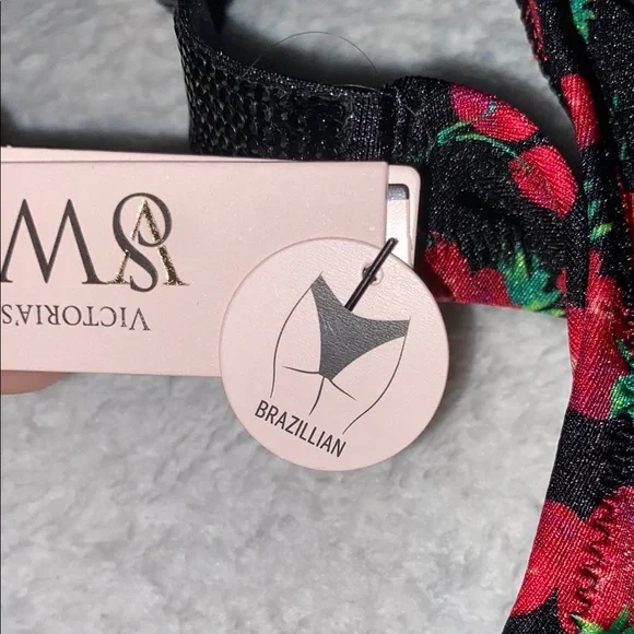 Victoria's Secret Black and Red Strawberry/ Cherry Bikini Set - Picture 5 of 7